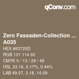 Código de color: Zero Fassaden-Collection 335 - A035 | qconv.com