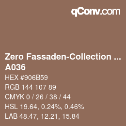 Code couleur: Zero Fassaden-Collection 335 - A036 | qconv.com