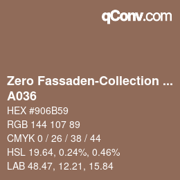 カラーコード: Zero Fassaden-Collection 335 - A036 | qconv.com