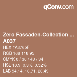 Color code: Zero Fassaden-Collection 335 - A037 | qconv.com