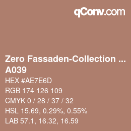 Code couleur: Zero Fassaden-Collection 335 - A039 | qconv.com