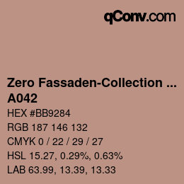 Code couleur: Zero Fassaden-Collection 335 - A042 | qconv.com
