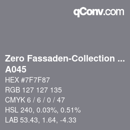 Color code: Zero Fassaden-Collection 335 - A045 | qconv.com