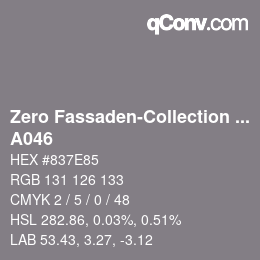 Color code: Zero Fassaden-Collection 335 - A046 | qconv.com