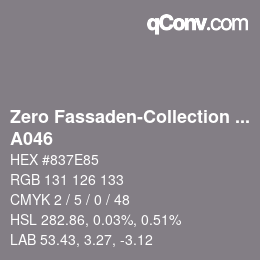 カラーコード: Zero Fassaden-Collection 335 - A046 | qconv.com