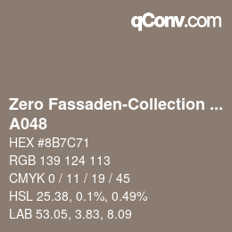 Code couleur: Zero Fassaden-Collection 335 - A048 | qconv.com