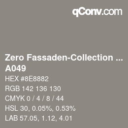 Farbcode: Zero Fassaden-Collection 335 - A049 | qconv.com