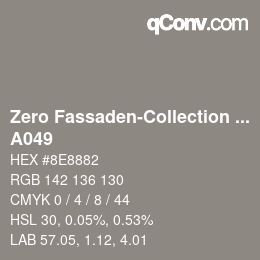 Código de color: Zero Fassaden-Collection 335 - A049 | qconv.com