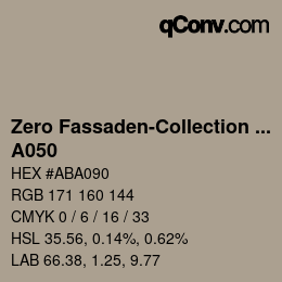 Farbcode: Zero Fassaden-Collection 335 - A050 | qconv.com