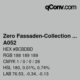 Color code: Zero Fassaden-Collection 335 - A052 | qconv.com