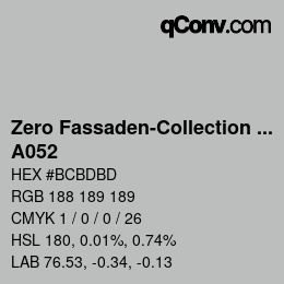 Código de color: Zero Fassaden-Collection 335 - A052 | qconv.com