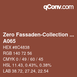 Color code: Zero Fassaden-Collection 335 - A065 | qconv.com