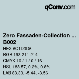 Farbcode: Zero Fassaden-Collection 335 - B002 | qconv.com