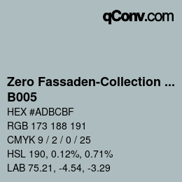 Código de color: Zero Fassaden-Collection 335 - B005 | qconv.com