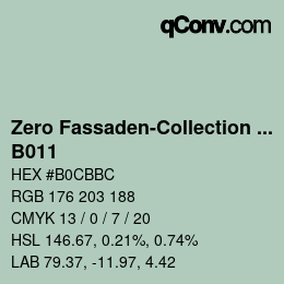 Código de color: Zero Fassaden-Collection 335 - B011 | qconv.com