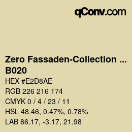 Código de color: Zero Fassaden-Collection 335 - B020 | qconv.com