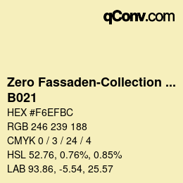 Farbcode: Zero Fassaden-Collection 335 - B021 | qconv.com