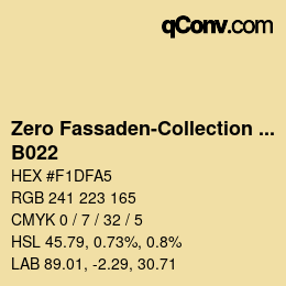 Código de color: Zero Fassaden-Collection 335 - B022 | qconv.com