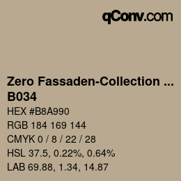 Color code: Zero Fassaden-Collection 335 - B034 | qconv.com