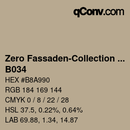 Código de color: Zero Fassaden-Collection 335 - B034 | qconv.com