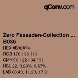 Color code: Zero Fassaden-Collection 335 - B036 | qconv.com