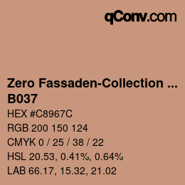 Código de color: Zero Fassaden-Collection 335 - B037 | qconv.com