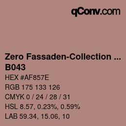 Color code: Zero Fassaden-Collection 335 - B043 | qconv.com