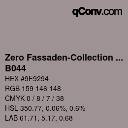 Color code: Zero Fassaden-Collection 335 - B044 | qconv.com