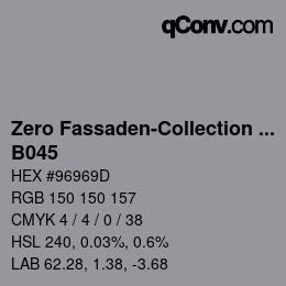 Farbcode: Zero Fassaden-Collection 335 - B045 | qconv.com