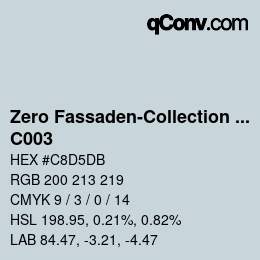 Farbcode: Zero Fassaden-Collection 335 - C003 | qconv.com