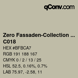 カラーコード: Zero Fassaden-Collection 335 - C018 | qconv.com