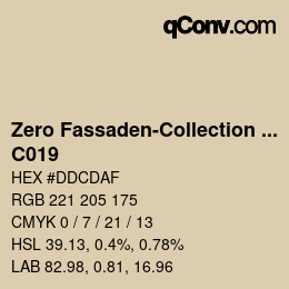 Farbcode: Zero Fassaden-Collection 335 - C019 | qconv.com