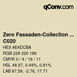 カラーコード: Zero Fassaden-Collection 335 - C020 | qconv.com