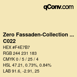 Farbcode: Zero Fassaden-Collection 335 - C022 | qconv.com