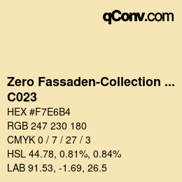 Farbcode: Zero Fassaden-Collection 335 - C023 | qconv.com