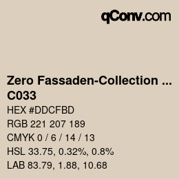 Color code: Zero Fassaden-Collection 335 - C033 | qconv.com