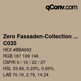 Código de color: Zero Fassaden-Collection 335 - C035 | qconv.com