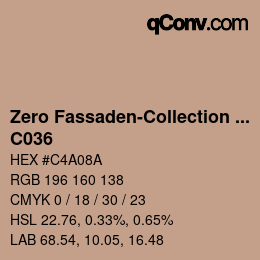 Color code: Zero Fassaden-Collection 335 - C036 | qconv.com