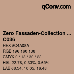 Código de color: Zero Fassaden-Collection 335 - C036 | qconv.com