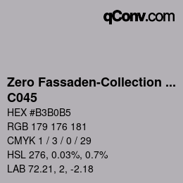 Código de color: Zero Fassaden-Collection 335 - C045 | qconv.com