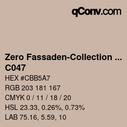 Color code: Zero Fassaden-Collection 335 - C047 | qconv.com