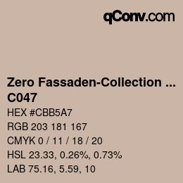Código de color: Zero Fassaden-Collection 335 - C047 | qconv.com