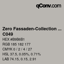 Color code: Zero Fassaden-Collection 335 - C049 | qconv.com