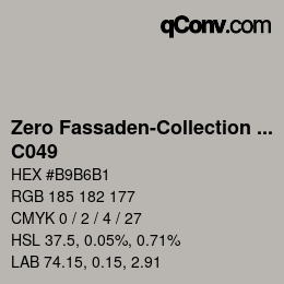 Código de color: Zero Fassaden-Collection 335 - C049 | qconv.com