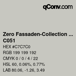 Color code: Zero Fassaden-Collection 335 - C051 | qconv.com