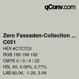 Code couleur: Zero Fassaden-Collection 335 - C051 | qconv.com