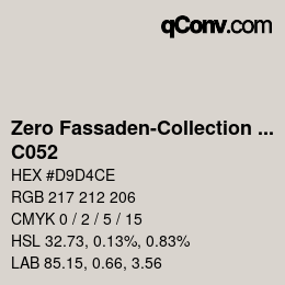 Código de color: Zero Fassaden-Collection 335 - C052 | qconv.com