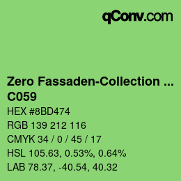 Código de color: Zero Fassaden-Collection 335 - C059 | qconv.com