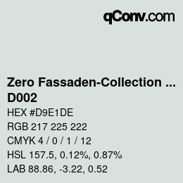 Farbcode: Zero Fassaden-Collection 335 - D002 | qconv.com