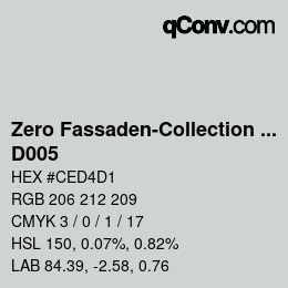 Farbcode: Zero Fassaden-Collection 335 - D005 | qconv.com